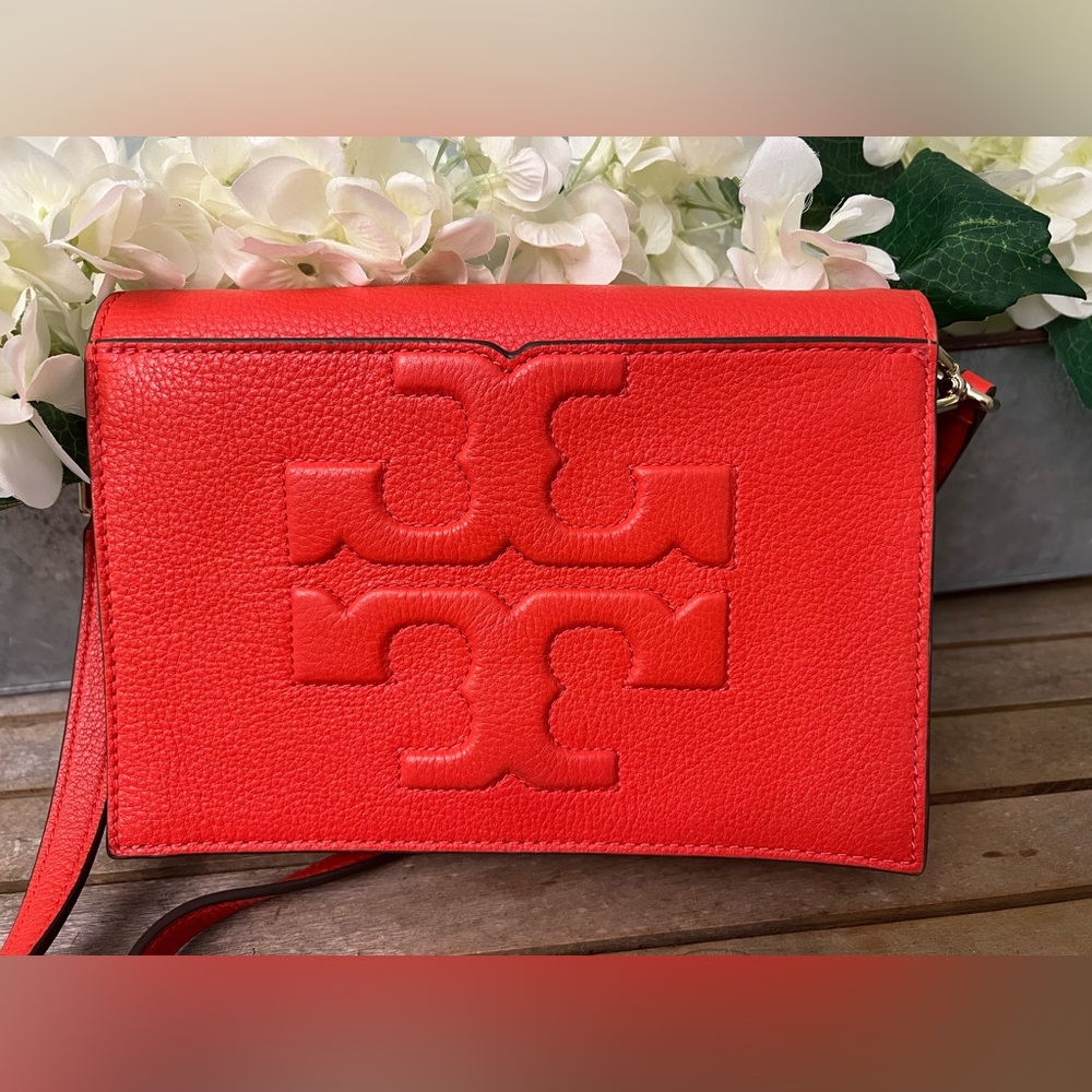 Tory Burch Bombe-T Combo Crossbody Poppy Red